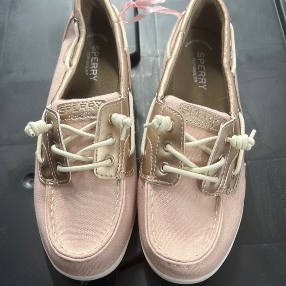 Sperry Other - Sperry youth sparkly blush pink slip on